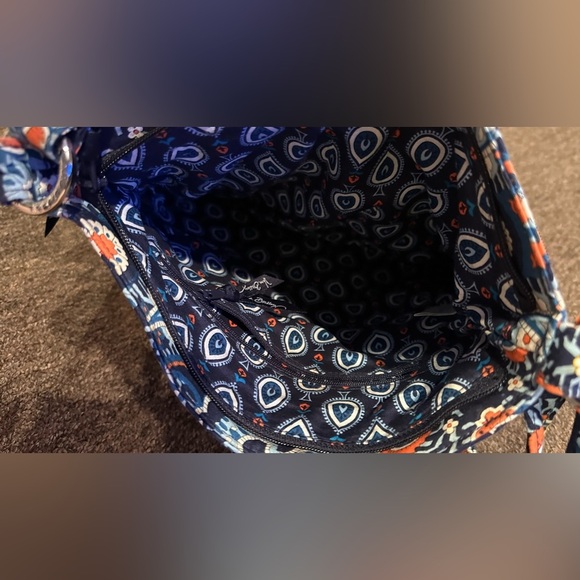 EUC Vera Bradley blue orange Marrakesh Pocketbook purse handbag shoulder tote - Picture 6 of 7